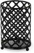Home Basics Heavy Duty Steel Lattice Cutlery Holder, Utensil Organizer, Rust-resistant, Black, 5" x 5" x 7"