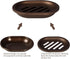 Topsky 2 Pcs Soap Dish for Shower, Double Layer Draining Soap Box with Drip Tray, Plastic, Bronze
