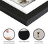 A4 Black Frame, Display 6x8 Picture with Mat or 8.27x11.69 Inch Without Mat