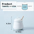 HAOTOP Ceramic Honey Pot with Lid and Dipper, 12oz Porcelain Honey Jar, Easy to Clean, Dishwasher Safe (White)