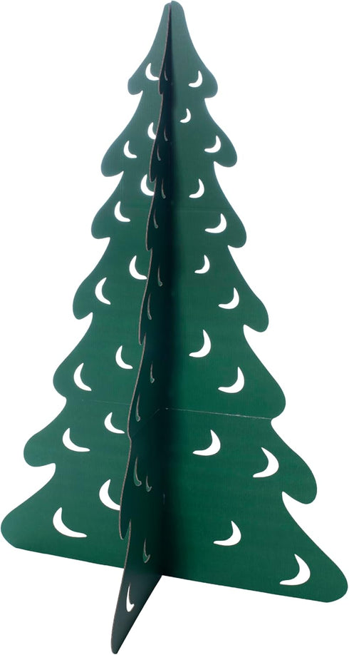 4' 3D Andersons Green Cardboard Pine Tree Life-Size Christmas & Holiday Dcor for Classrooms, Parties, Photo Booths