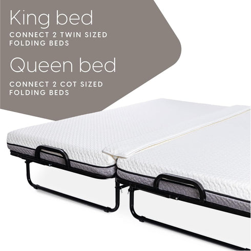 Milliard Diplomat Folding Bed Converter Kit, Bed Bridge Bed Gap Filler, Convert Cot to Queen, Twin to King
