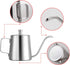 GWHOLE Small Pour Over Gooseneck Coffee Kettle, 350ML/12 Oz, Long Narrow Drip Spout Tea Pot for Stove Top