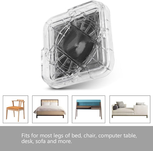 Estink Furniture Bed Risers, 8Pcs/Set Non-Slip Stackable Furniture Leg Pad Protectors for Table Desk Bed Sofa Chairs