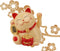 Bewinner Solar Powered Waving Cat, Cute Good Luck Wealth Home Display Car Decor Feng Shui Decoration (Yellow)