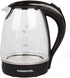Stainless Steel Electric Water Kettle, 1.7 Liter Fast Heating with Auto Shut-Off, Cordless, Black