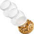 DilaBee 3 Pack Plastic Candy Jar - 48oz Round Jars with Lids for Candy Buffet, Kitchen & Office