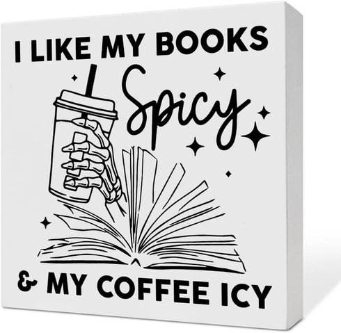 coimiao Book Lover Desk Decor, Reader Librarian Bookworm Bookish Decoration for Home Bedroom