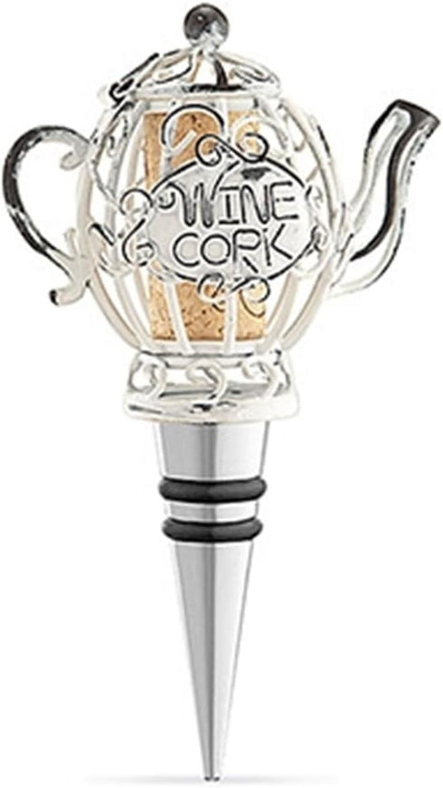 Epic Products Cork Cage Teapot Bottle Stopper, 5.5-Inch