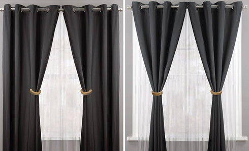 Nice purchase 2 Pcs Wooden Curtain Tiebacks Holdbacks, Strong Magnetic Decorative Drapes Holders