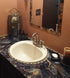Blue Stone Adhesive Marble Paper, Gloss Vinyl Peel and Stick Countertops Covering Sticker Roll 15.8inch by 79inch