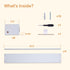 16.5" Set 4, Wall Book Shelves for Kids - Floating Nursery Book Shelves of White Wall Mounted Bookshelf for Kids Room
