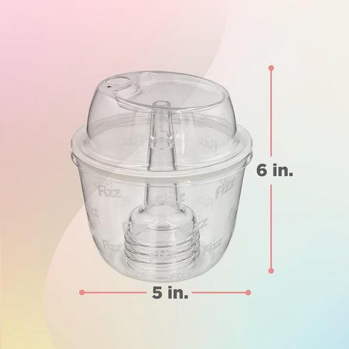 6-Pack Fizz The Cup On-The-Go Ice Cream Float - Fits Plastic & Glass Soda or Drink Bottles - Leak-Proof Party