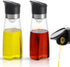 Premium Glass Olive Oil and Vinegar Dispenser Bottles Set, 2-Piece 11oz Kitchen