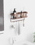Key Holder for Wall - Self Adhesive Key Holder Wall Mount with 5 Key Hooks, Mail Organizer Wall Mounted, Key Hanger for