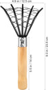 Yardwe 2pcs Rake with Mesh Net, 10 Inch Garden Rake & Clamming Claws Shell Clam Digger Seafood Tool