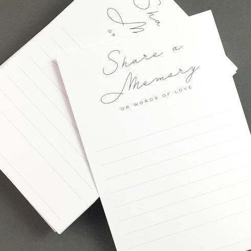 Share a Memory Cards - Minimalist Well Wishes Card Set of 50, 4 x 6 for Celebrations, Weddings, Anniversaries, Memorials