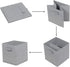MAX Houser Set of 6 Storage Bins, Cubes, Baskets with Dual Handles for Home Closet Bedroom Organizers, Foldable