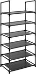 Easyhouse 6 Tier Metal Structure Free Standing Shoe Rack for Small Space Entryway,