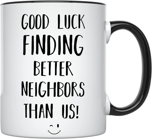 YouNique Designs Goodbye Neighbor Mug, 11 Ounces, Moving Away Coffee Cup for Friends and Neighbors