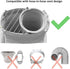 AC Vent Exhaust Hose Adapter Plate for DIY Window and Sliding Doors, Compatible with Midea Duo, White, SC-A-MD-001