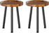 Ekisemio 2-Pack Plant Stands Outdoor Indoor, Mid Century Side Tables with Walnut