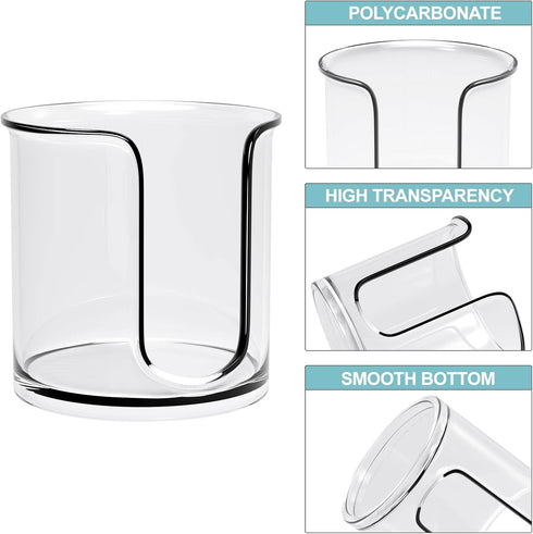 Countertop (2 Pack) Bathroom Cup Dispenser,Small Disposable Paper Cup Holder,Compact Mouthwash Cups Holder PC Cup
