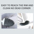 Sellemer 2 Pack Toilet Brush and Holder Set, Flexible Silicone Bristles, Compact Size for Bathroom Storage
