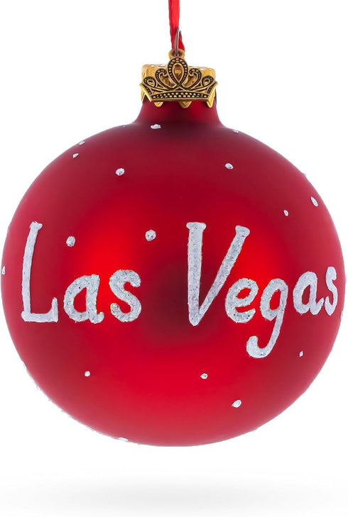 Las Vegas, Nevada Glass Ball Christmas Ornament, 3.25 Inches