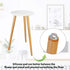 (A3-White, 20.5") Uneedem Indoor Plant Stand - Mid Century Wooden Plant Table, Tall Holder for Flower Pots, Small Round