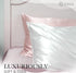 100% Mulberry Silk Pillowcase for Hair and Skin, 22 Momme Pure Natural Silk Pillow Case with Zipper, Light Pink, Queen