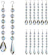 Teardrop Crystals Garland 12 Strands, 38mm/55mm Hanging Chandelier Crystals Beads Chain for