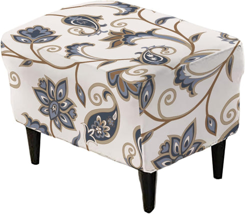 KRFOONN Stretch Ottoman Cover Slipcovers Rectangle Fit Length 39"-47" Footrest Stool Covers