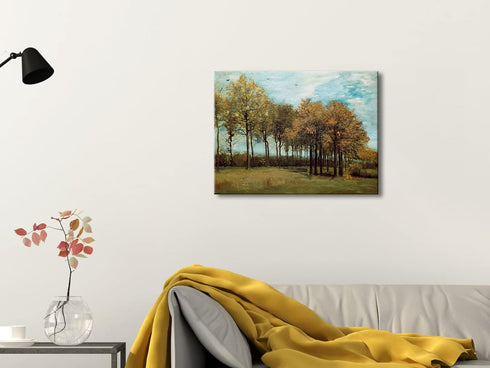 Wieco Art Autumn Landscape Canvas Prints of Vincent Van Gogh 1885 Famous Paintings Reproduction Wall Art for Home Decor