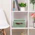 Storage Bins Boxes with Lids 2 Pack Decorative Storage Boxes Collapsible Fabric Storage Basket Containers Lidded Storage Cube for Organizing Closet Home Office, 15"x 10"x 10" (Green) by Lucky Monet