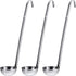 meekoo 3 Pieces Stainless Steel Ladle, Soup Handle Ladle with Pouring Rim for Kitchen Cooking (1 oz)