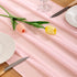 Socomi Blush Pink Chiffon Table Runner, 10ft 29x120 Inches for Easter Spring Boho Rustic Wedding Decorations