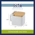 4.5x3.25x3.5" RSVP International White Stoneware Kitchen Collection, Salt Box