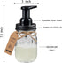 Amolliar 4 Pack Mason Jar Bathroom Accessories Set - Rustic Farmhouse Decor with Foaming Soap Dispenser and Toothbrush