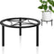 TOSKING Heavy Duty Metal Plant Stand - 7.9-inch Round Tray with Geometric