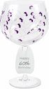 Pavilion Gift Company Pavilion-Purple Sprout-24 Oz Wine Removable Happy 60th Birthday Hand Decorated Glass