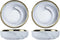 Colias Wing 3.5 Inch Elegant Marble Pattern Porcelain Side Dish Bowl Set of 4 for Soy Dipping Sauce