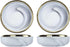 Colias Wing 3.5 Inch Elegant Marble Pattern Porcelain Side Dish Bowl Set of 4 for Soy Dipping Sauce
