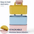 Multiuse Caddy Organizer with Handle - Stackable Yellow Plastic Bin Basket for Art, Craft, Makeup, Bathroom, Kitchen,