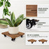 2pack 264 Lbs 12 Inch 360 Wood Plant Caddy With Wheels Heavy Duty, Capacity, Upgraded Acacia Hardwood Plant Dolly