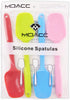 Silicone Spatulas, 10.6 inch Heat Resistant Rubber Spoon Spatula, Non-Stick Baking Mixing Tool (4 Pcs)