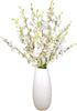 Silk Flowers in Bulk, 10 Pcs Artificial Orchids (Each 20”) for Wedding Party Home Office Decoration