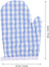 2Pcs Oven Mitts for Play Kitchen, Microwave Oven Gloves Kitchen Baking Mitts, Red Checkered s for Safe Backing Cooking