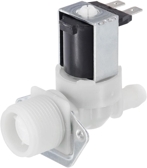 MECCANIXITY Water Inlet Solenoid Valve for Ice Maker, 80mm Creamy White Valve for General Refrigerators