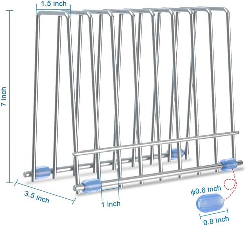 IDEATECH Bags Rack, Stainless Steel Drying Rack for Bags, Desktop Storage Organizer, Kitchen Storage (Silver)
